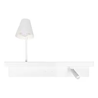 Бра с выключателем Shelf 10216/2W White LOFT IT белый 1 лампа, основание белое в стиле современный с полкой для чтения